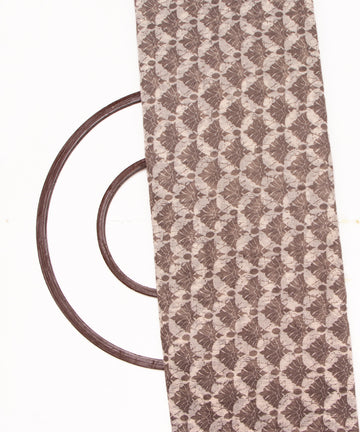Off White Colour Floral Print Modal Chanderi Fabric